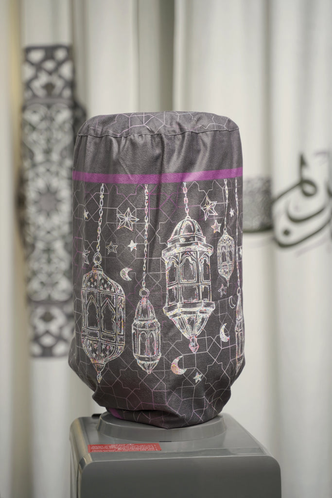 Gray Line Art Lantern Ramadan Cover For Water Dispenser stara worldwide