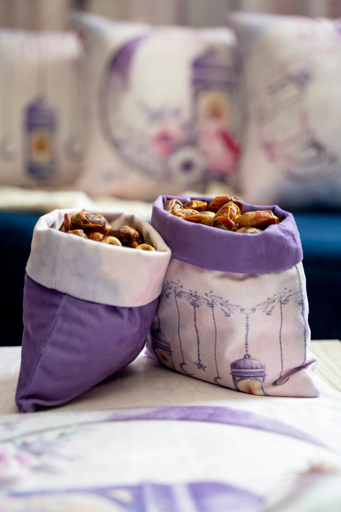 Mauve Crescent Moon Ramdan Decorative Storage Basket stara worldwide