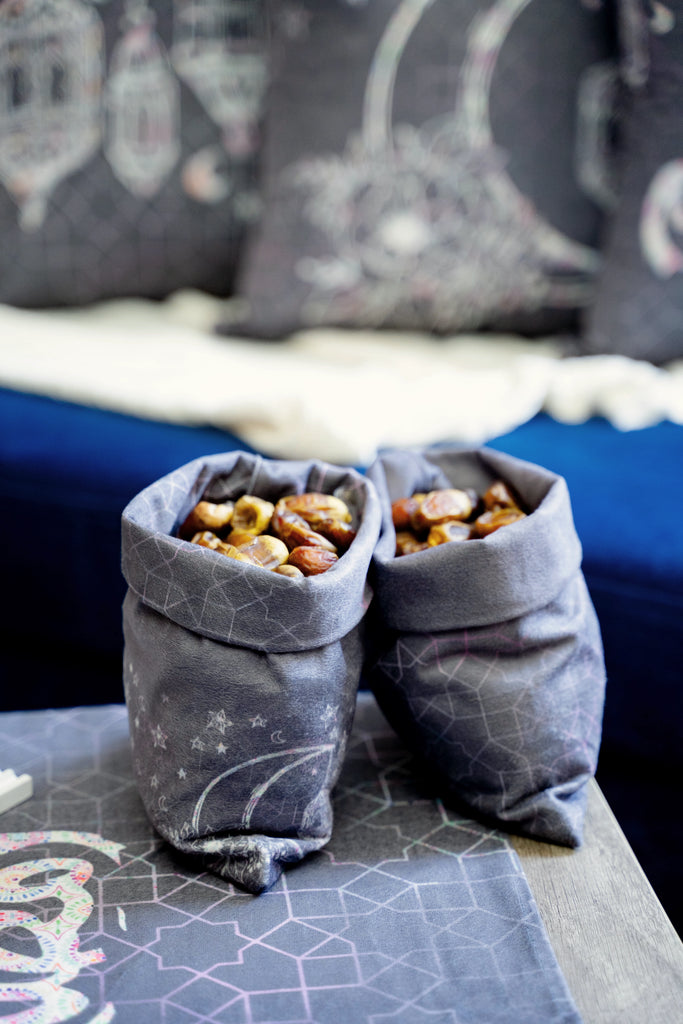 Gray Line Art Lantern Ramdan Decorative Storage Basket stara worldwide