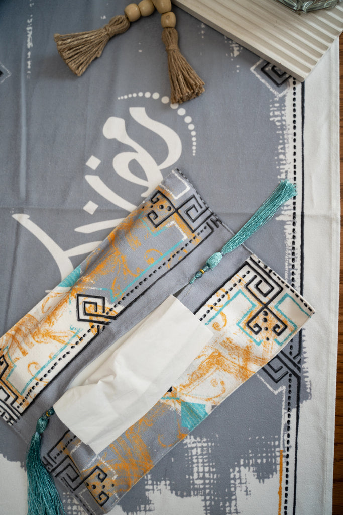 Turquoise Sketched Mosque Ramadan Tissue Cover stara worldwide