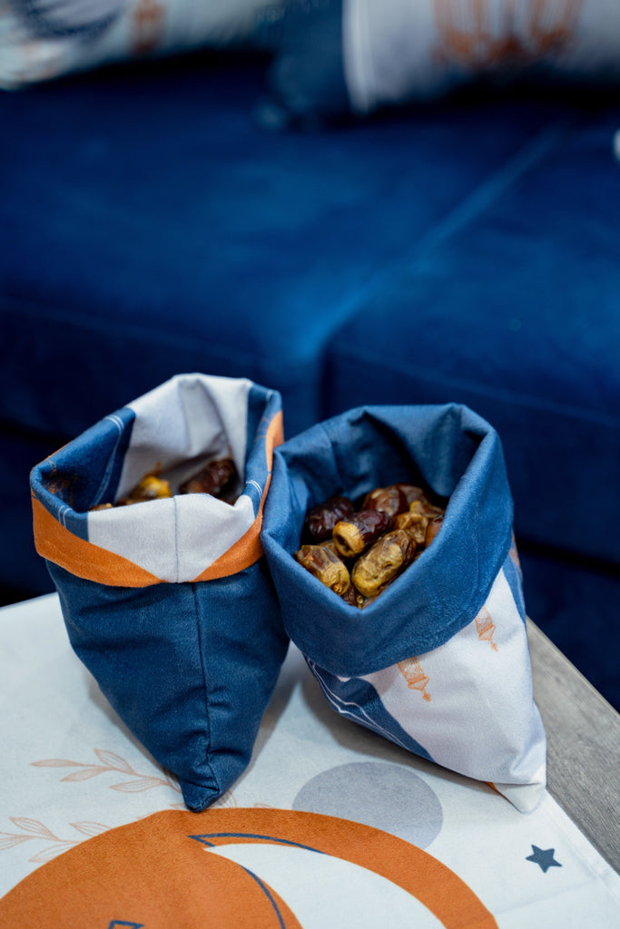 Dark Blue Boho Ramdan Decorative Storage Basket stara worldwide