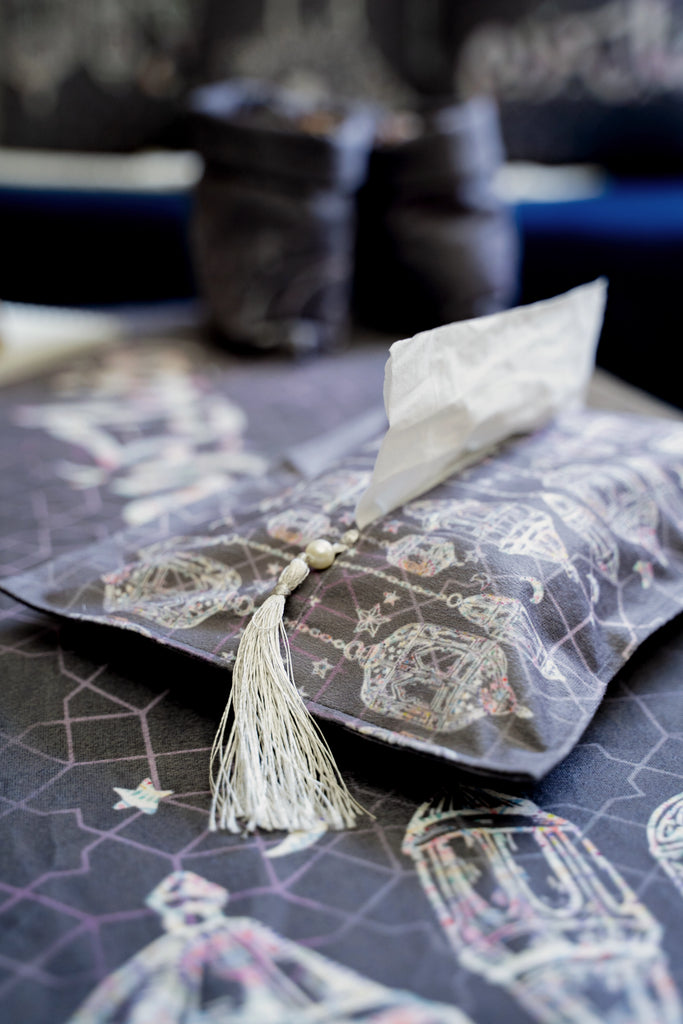 Gray Line Art Lantern Ramadan Tissue Cover stara worldwide