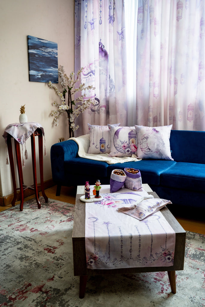 Mauve Crescent Moon Ramadan set stara