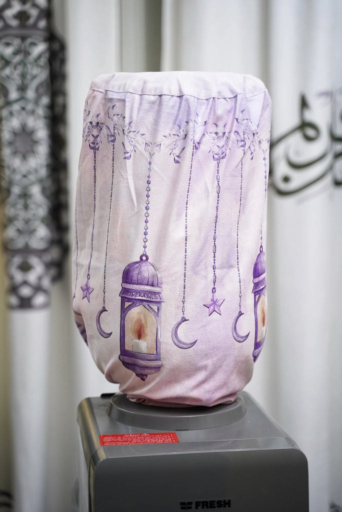 Mauve Crescent Moon Ramadan Cover For Water Dispenser stara worldwide