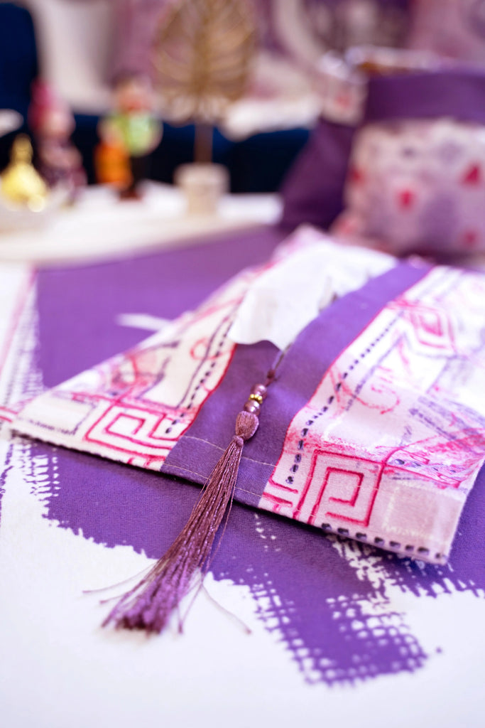 Purple Sketched Mosque Ramadan Tissue Cover stara worldwide