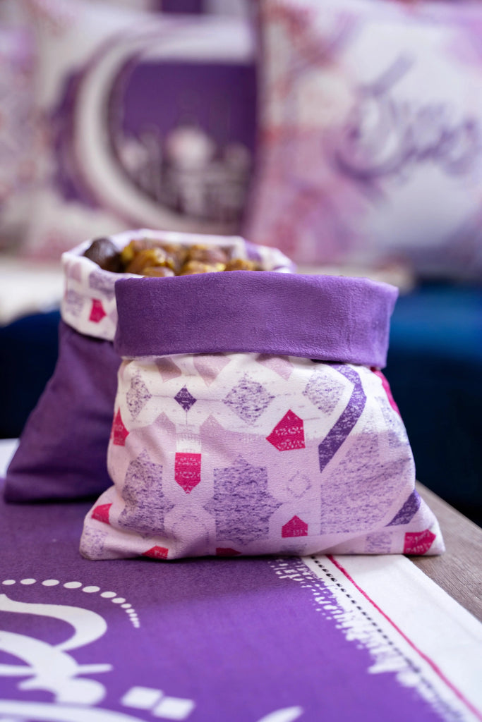 Purple Sketched Mosque Ramdan Decorative Storage Basket stara worldwide