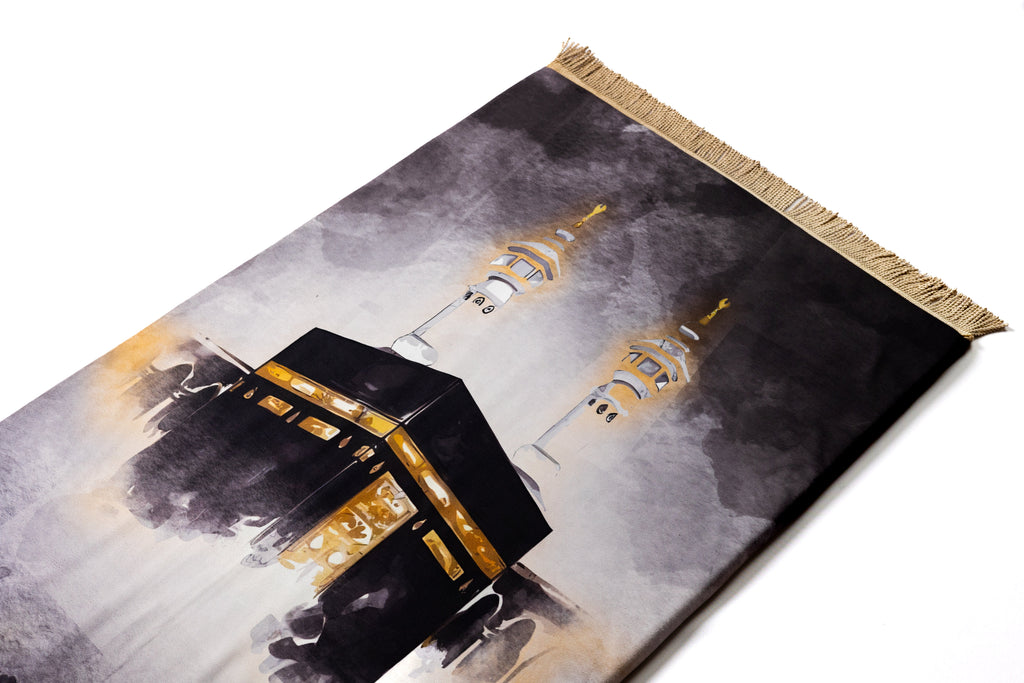Kabaa Watercolor  Original Prayer Mat stara
