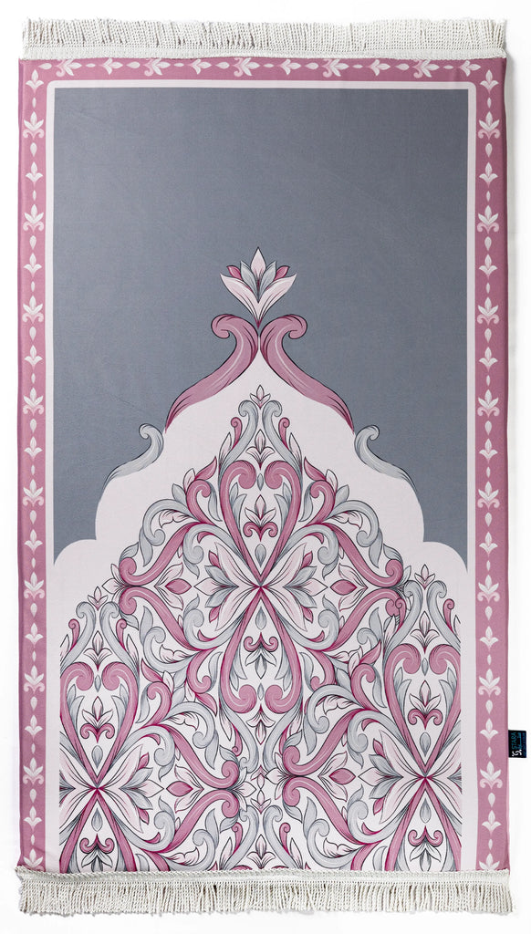 Gray Pink Flora Seamless Original Prayer Mat stara
