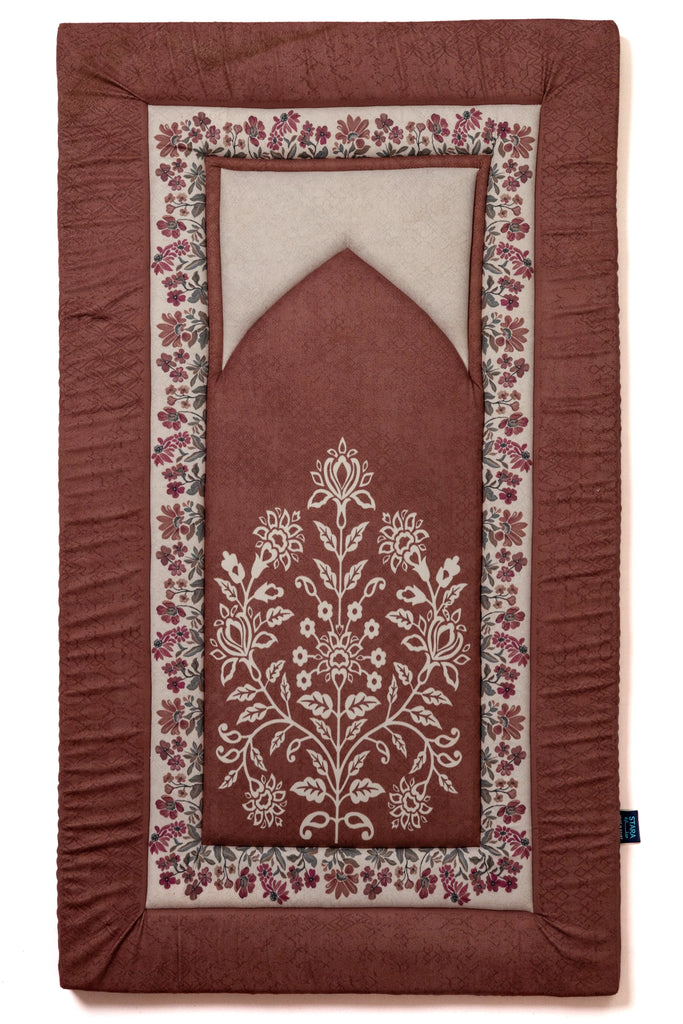 Vintage Floral Seamless Premium Prayer Mat satra